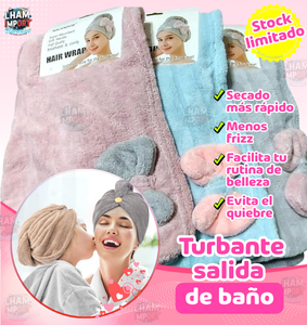 TOALLA TURBANTE SALIDA DE BAÑO