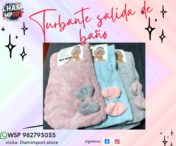TOALLA TURBANTE SALIDA DE BAÑO